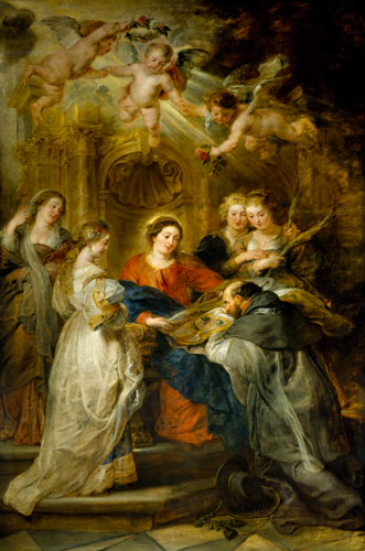 Ildefonso altar, middle picture: Maria appears to the St. Ildefonso. a Peter Paul Rubens