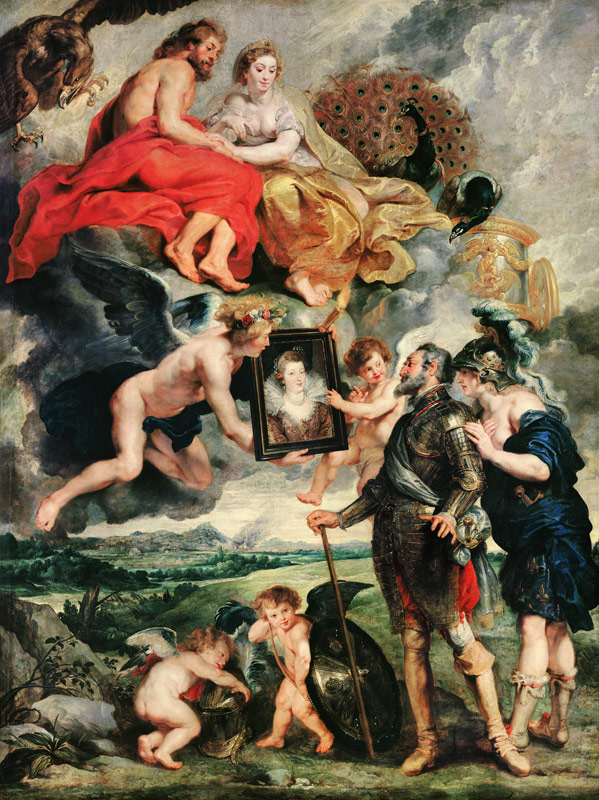 The Presentation of Her Portrait to Henry IV (The Marie de' Medici Cycle) a Peter Paul Rubens