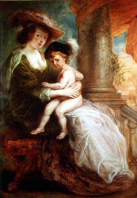 Helene Fourment (1614-73) and her son Frans a Peter Paul Rubens