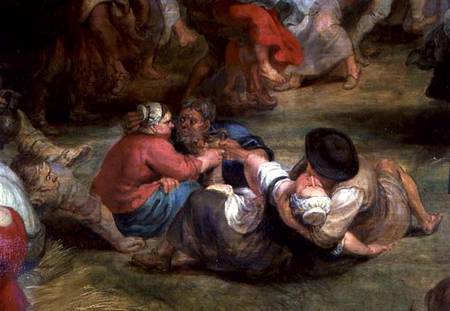 The Kermesse, detail of peasants a Peter Paul Rubens