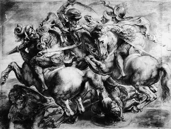 The Battle of Anghiari after Leonardo da Vinci (1452-1519) a Peter Paul Rubens