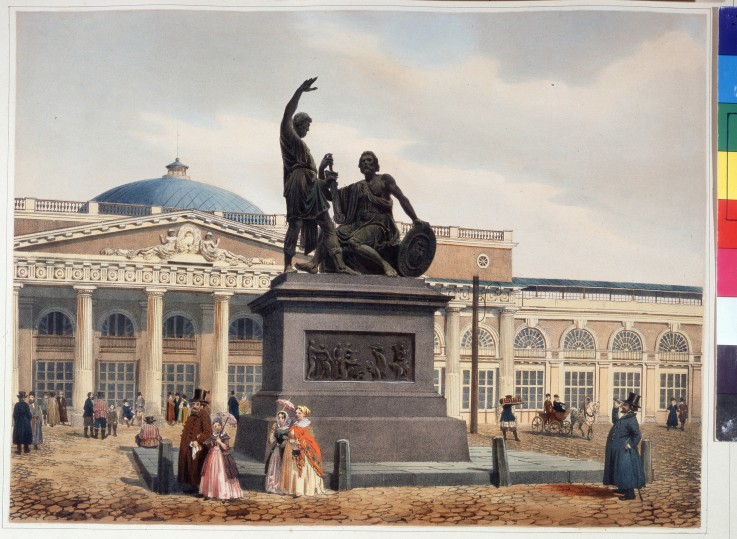 Monument to Minin and Pozharsky on Red Square of Moscow a Philippe Benoist