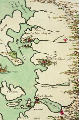Map of Epirus for 'Andromache' by Jean Racine, from Volume I of 'Research on the Costumes and Theatr a Philippe Chery