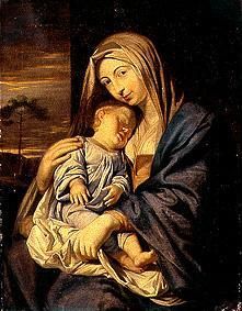 Madonna with child. a Philippe de Champaigne