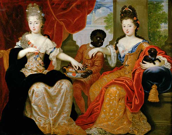 Portrait of Francoise-Marie de Bourbon (1677-1749) and Louise-Francoise de Bourbon (1673-1743) a Philippe Vignon