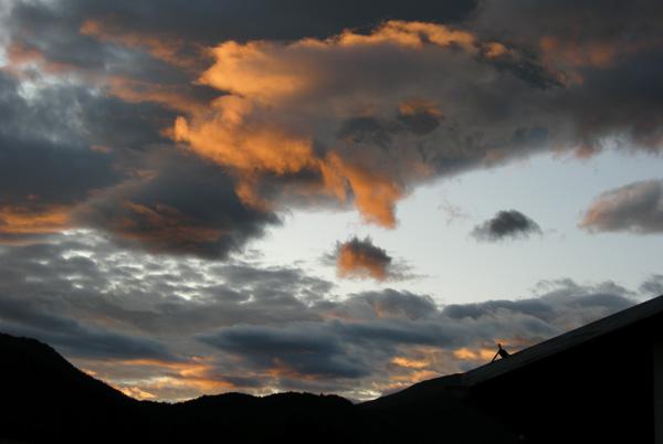 Nuvole al tramono a Padola