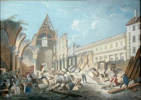 Demolition of the Couvent des Cordeliers a Pierre Antoine Demachy