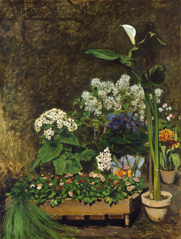 Flowers in a Greenhouse a Pierre-Auguste Renoir