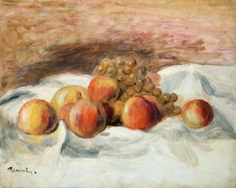 Still life with peaches a Pierre-Auguste Renoir