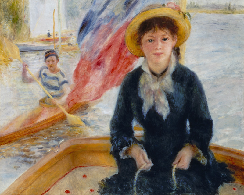Woman in Boat with Canoeist a Pierre-Auguste Renoir