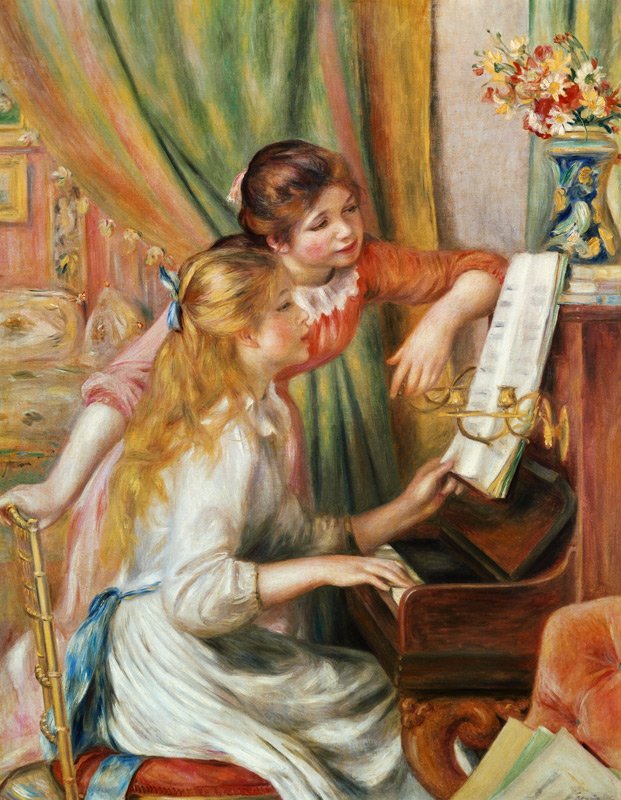 Due ragazze al piano a Pierre-Auguste Renoir