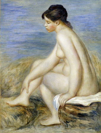 A Seated Bather a Pierre-Auguste Renoir