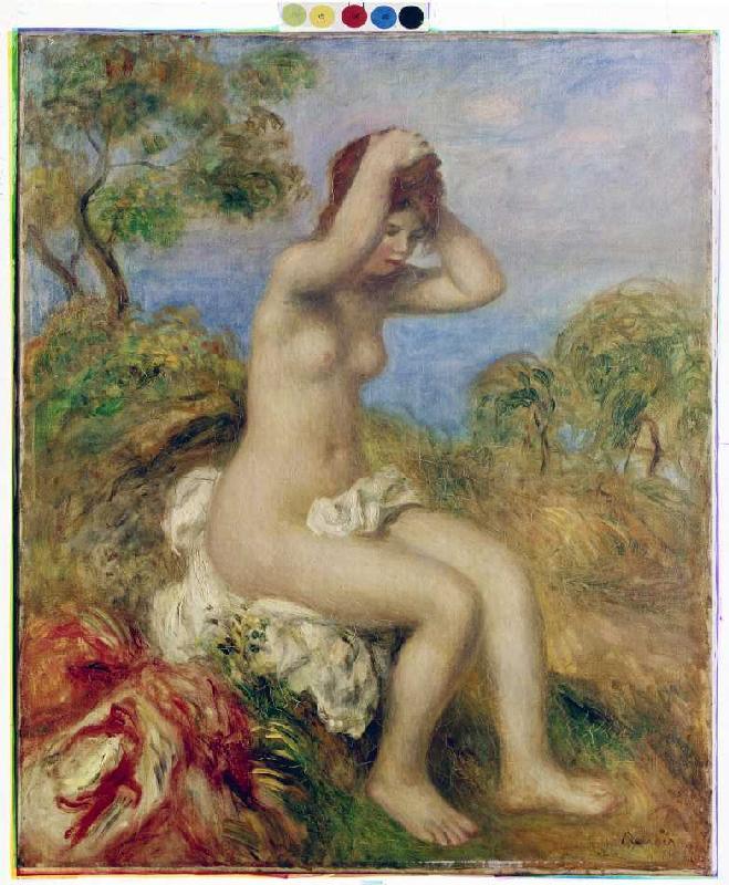 Girl taking a bath a Pierre-Auguste Renoir