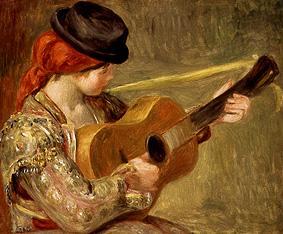 Girl with guitar a Pierre-Auguste Renoir