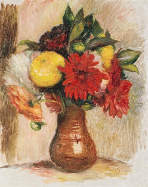 Blumenstrauß in einem Krug. a Pierre-Auguste Renoir