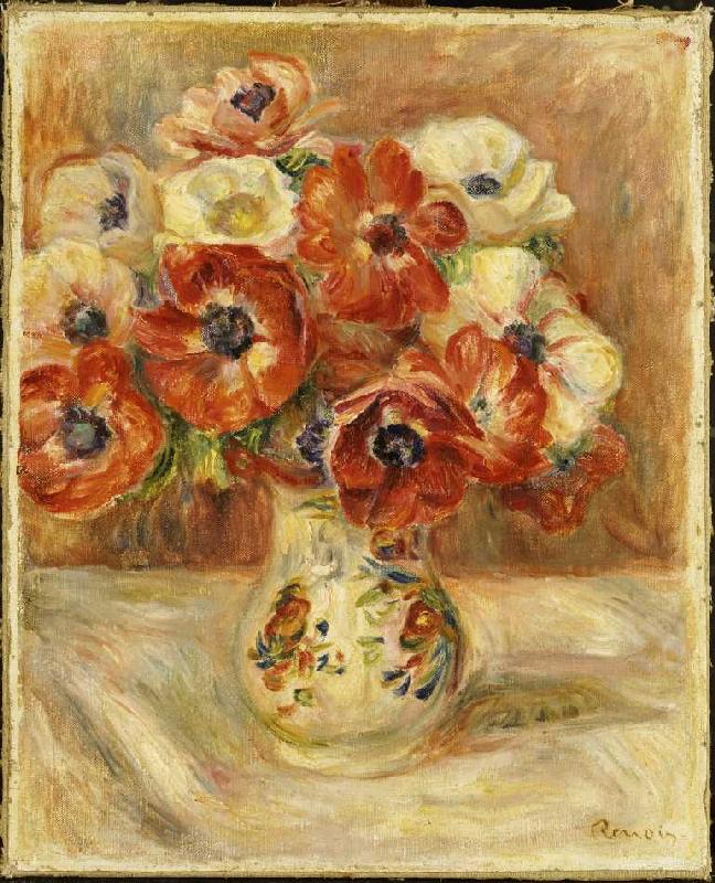Stillleben mit Anemonen. a Pierre-Auguste Renoir