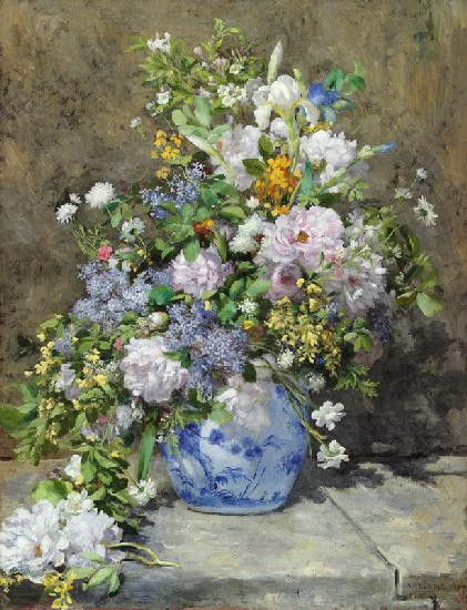 Grande vaso con fiori