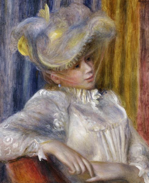 Woman with a Hat (Femme au chapeau) a Pierre-Auguste Renoir
