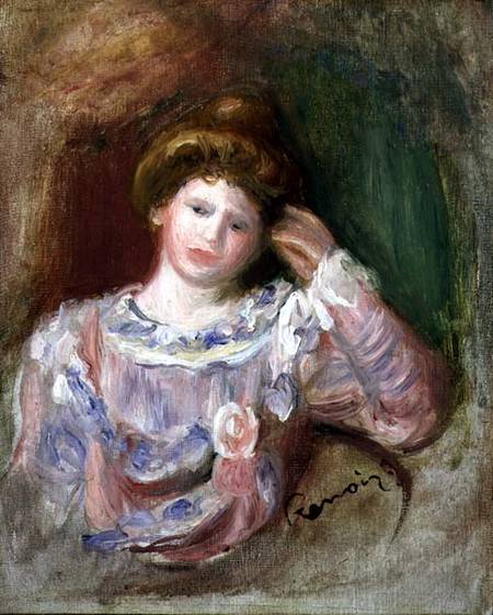 Donna con testa appogiata sulle mani a Pierre-Auguste Renoir