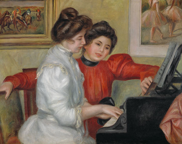 Yvonne and Christine Lerolle at the piano a Pierre-Auguste Renoir