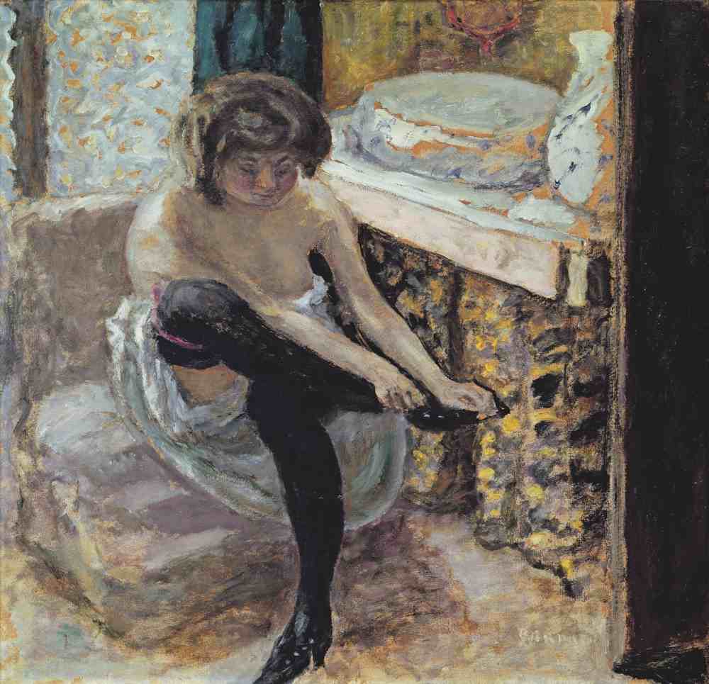 Woman with Black Stockings or, Woman at her Toilet a Pierre Bonnard