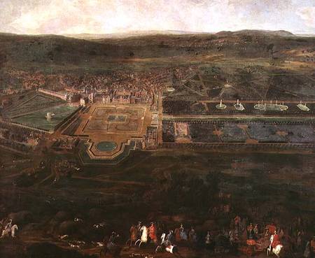Louis XIV (1638-1715) hunting near the chateau of Fontainebleau a Pierre-Denis Martin