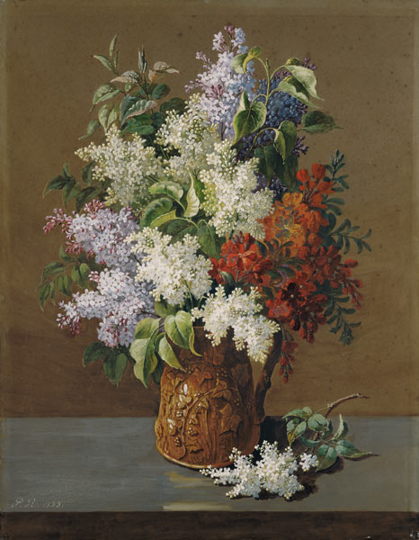 Vase of Lilacs a Pierre Joseph Redouté