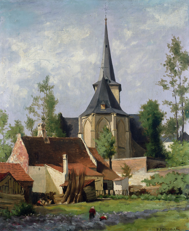 Church Seen from the Rear a Piet Mondrian