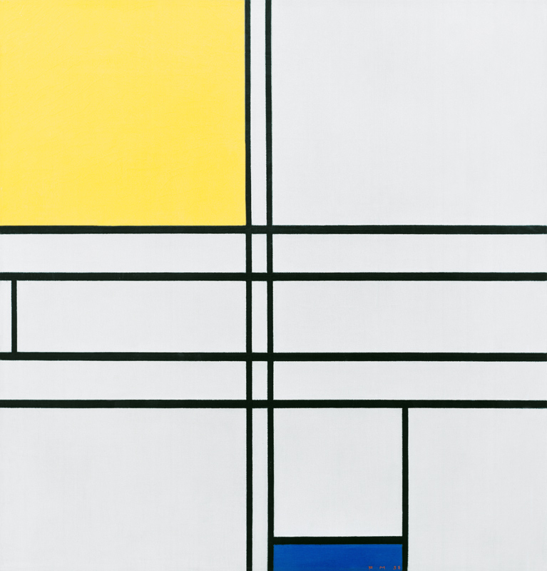 Composition C; Blue yellow/1936 a Piet Mondrian