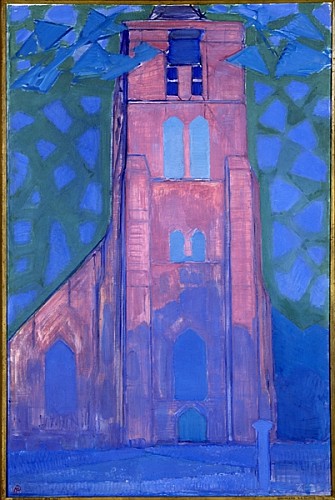 Church tower at Domburg a Piet Mondrian