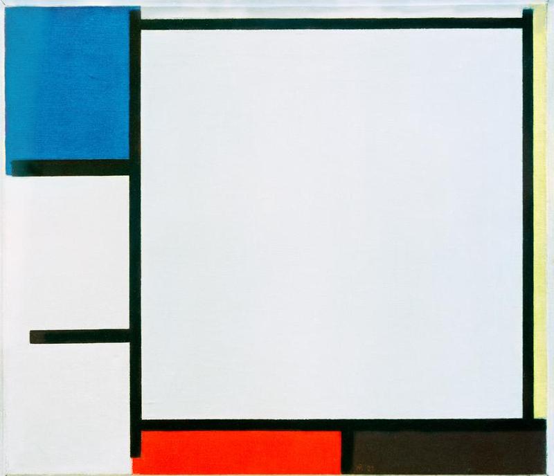 Composition with blue… a Piet Mondrian