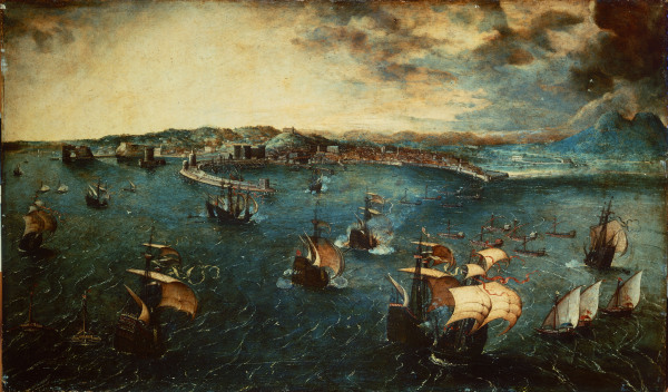 Naval Battle, Gulf of Naples a Pieter Brueghel il Vecchio