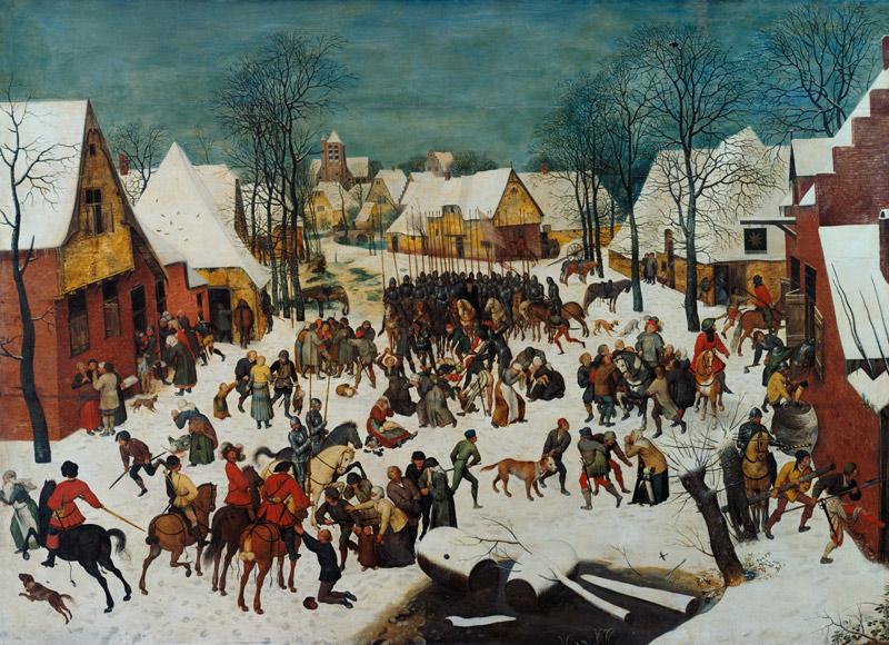 A Winter Scene with Massacre of the Innocents a Pieter Brueghel il Giovane