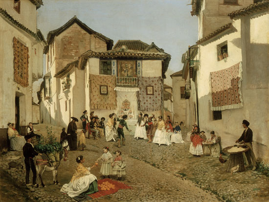 Wedding celebration in a Spanish small town a Placido Frances y Pascual