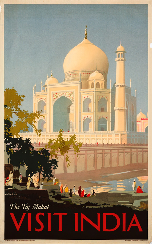 Visit India, The Taj Mahal a Poster d'autore