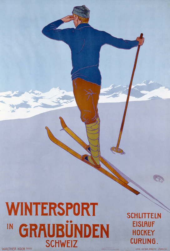 Wintersport In Graubunden a Poster d'autore