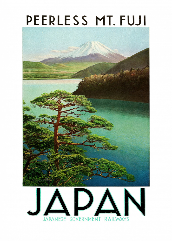 1930s Japan Travel Poster Japanese Government Railways - Gustav Klimt