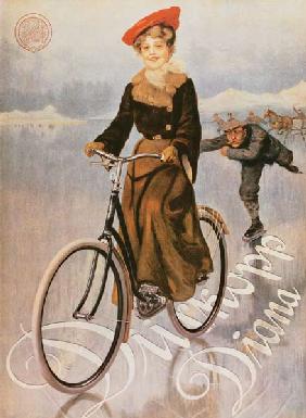 Advertising placard for the ladies' bicycle Diana of the company Dürkopp.