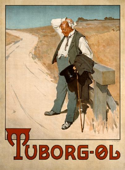 Advertising placard for Tuborg beer, 1900 of Erich Henningsen