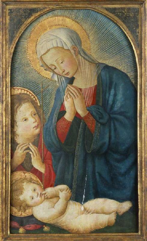 Madonna mit Kind und Johannes dem Täufer. a Pseudo Pier Francesco Fiorentino