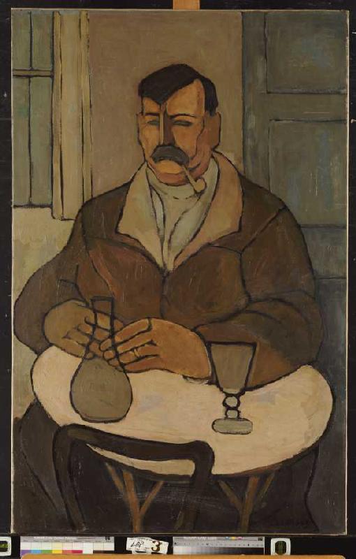 Mann in einem Café a Rafael Perez Barradas