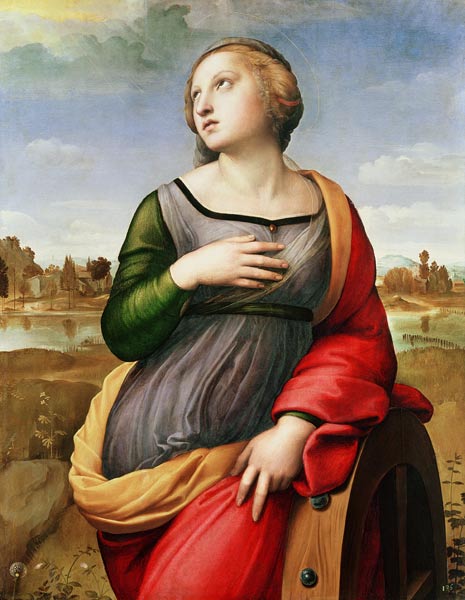 Holy Katharina of Alexandria a Raffaello Sanzio