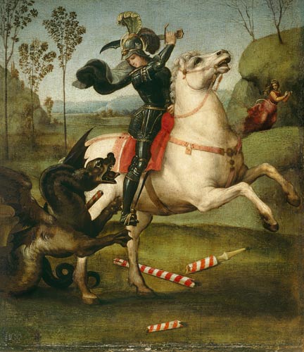San Giorgio uccide il dragone a Raffaello Sanzio