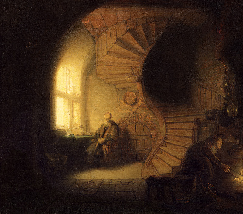 Filosofo in meditazione a Rembrandt van Rijn
