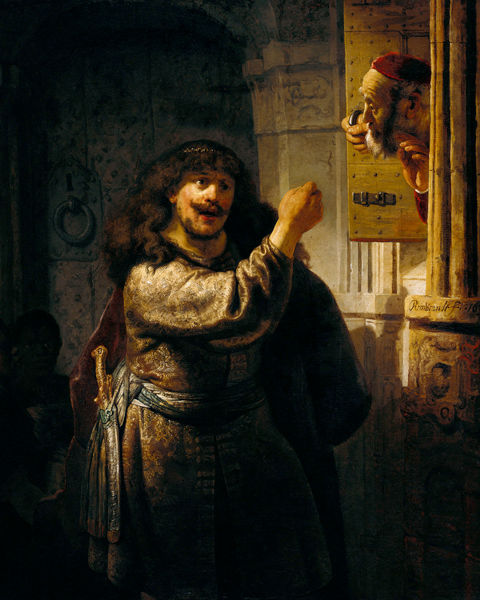 Samson threatened his father-in-law a Rembrandt van Rijn
