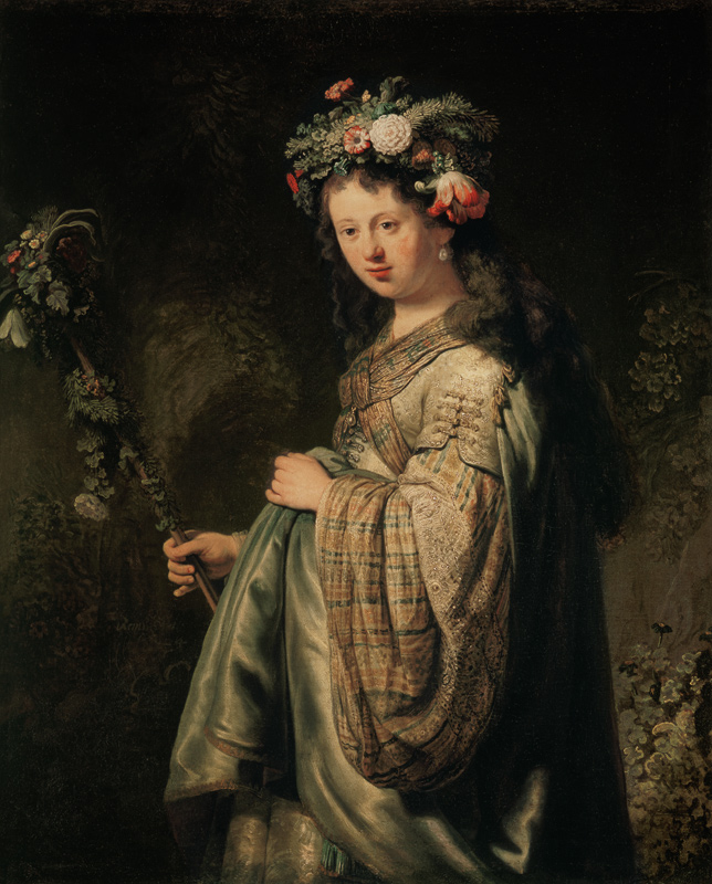 Rembrandt, Saskia als Flora a Rembrandt van Rijn