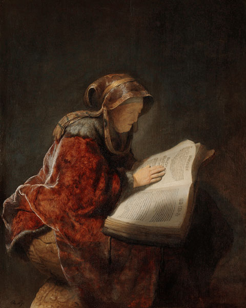 Anna the Prophetess a Rembrandt van Rijn