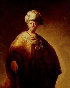 Portrait of a distinguished man from the middle east a Rembrandt van Rijn