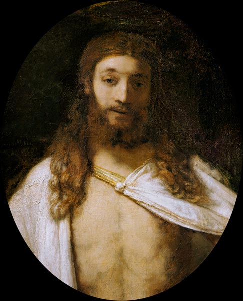 Christ risen from the dead. a Rembrandt van Rijn