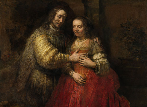 The bride and bridegroom a Rembrandt van Rijn